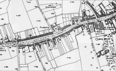 Lisburn in 1902 - notice Priest's Lane now called Tonagh Avenue