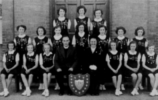 The Girls' Brigade members who won the Chaplain's Shield 1950