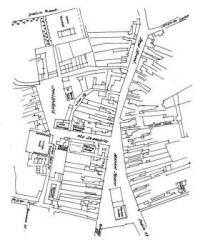 Copied from an early 19th Century Map of Lisburn. Note the location of Refuge Chapel.