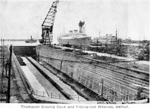 Thompson Graving, Dock and Fitting-out Wharves. Belfast.