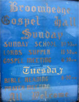 Notice Board at Broomhedge Gospel Hall.