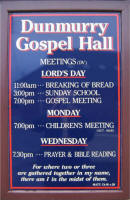 Notice Board at Dunmurry Gospel Hall.
