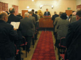 Pictured at a Harvest Service in Kinallen Mission Hall on Saturday 12th November 2005 is guest speaker, the Rev. Raymond Moore - Minister of Lisburn Independent Methodist Church.