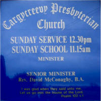 Notice Board at Cargycreevy Presbyterian Church.
