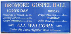 Notice Board at Dromore Gospel Hall.