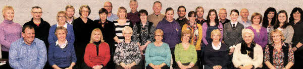 Hillsborough Presbyterian Church Choir and Mends during rehearsal for a concert entitled 'Easter Glory'. Included are Stephen Thompson, Keyboard (left) and Diane McMullan, Choir Mistress (right).