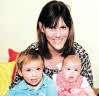 Lucy Hare pictured In the new crèche with her children James and Ellen.