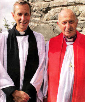 Rev Colin Darling with his father Bishop Ned Darling.
