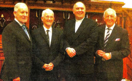 Rev Dr ETI Mawhinney. Rev William L Afford, Rev Brian Anderson (Minister - Seymour Street) and Tom Millar Circuit Steward