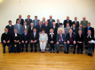 Newly ordained elders and existing elders pictured with the Commission from the Presbytery of Dromore at Hillhall Presbyterian Church on Sunday 6th November 2005.