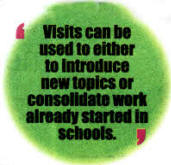 Visits can be used to either to introduce new topics or consolidate work already started in school.