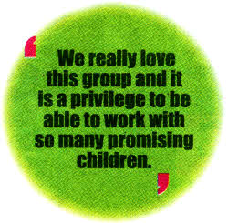 We really love this group and it is a privilege to he able to work with so many promising children