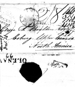 The letter is addressed 'Furze Lodge', Glenavy, County Antrim, Ireland and dated December 28, 1834.