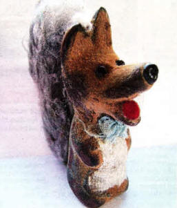A miniature `Basil Brush' figure from the early 1970's era. He made an appearance on television over the 1975 Christmas period on December 27th.