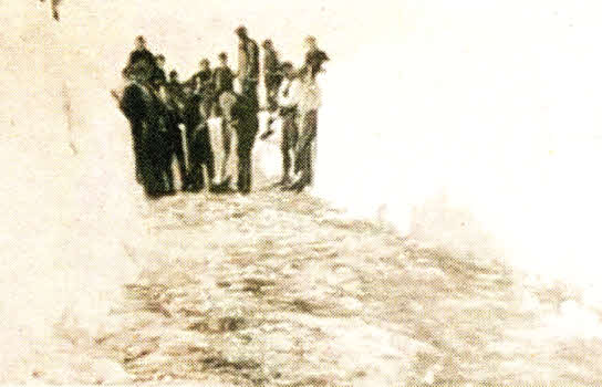 These old photographs kindly provided by Caroline Price, show a group of people, believed to be in the Glenavy area, clearing snow when falls were measured in feet.