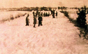 These old photographs kindly provided by Caroline Price, show a group of people, believed to be in the Glenavy area, clearing snow when falls were measured in feet.