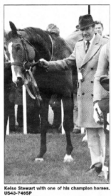 Kelso Stewart with one of his champion horses. US43-746SP