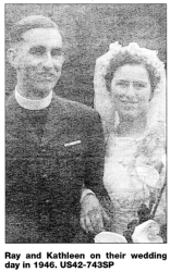 Ray and Kathleen on their wedding day in 1946. US42-743SP