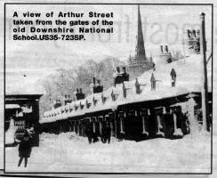 A view of Arthur Street taken from the gates of the old Downshlre National School. US36-723SP.