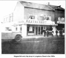 Niagara fish and chip shop in Longstone Street in the 1960s