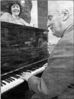 Peter Jackson with the musical director of Railway Street Presbyterian Church, Janet Ferguson