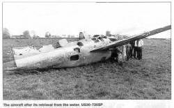 The aircraft after its retrieval from the water- US36-736SP