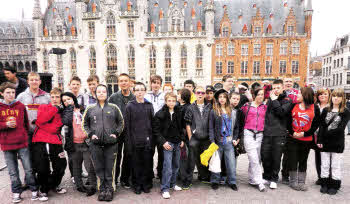 The group from St Patrick's and Lisnagarvey in Bruges.