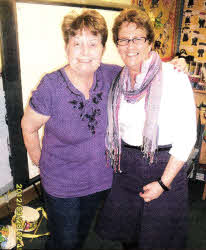 Maghaberry Primary 1 Classroom Assistant Mrs Beckett and Primary 1 teacher Mrs Clarke supported the purple event.