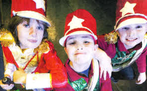 L-R: Jack Knox and John and Louis Maguire from Community Circus Lisburn