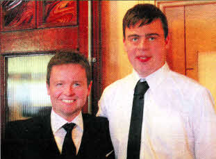 Declan Donnelly with James Henry.