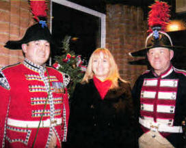 Hillsborough Bugler Andrew Carlisle, Brenda Hale MLA and Howard Walker.