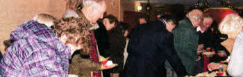 Enjoying the light supper at the launch of the new Fort Warder uniform. Photos by Mark McCullough and Jonathan French.