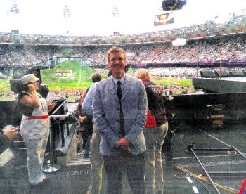 Jimmy Kirkwood at the Olympic opening ceremony.