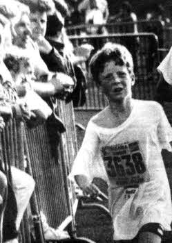 Keith pictured in the Ulster Star completing the Lisburn Half Marathon, shortly after his recovery