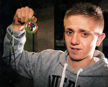 Kurt Walker, from Canal Boxing Academy, with the Irish U-18 medal he won at the recent boxing championships at the National Stadium, Dublin.