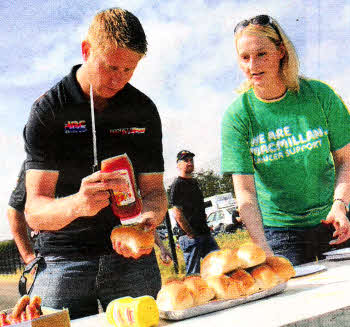 The staff from Macmillan Cancer Support set new records for the most number of cups of tea made and most hot dogs made in a minute during last week's Ulster GP