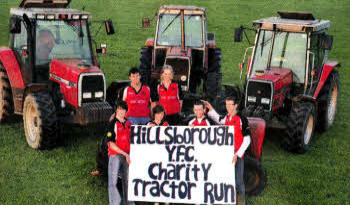 Members of Hillsborough Young Farmers Club who will be holding a charity Tractor Run on June 8.