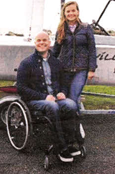 Lisburn's Mark Pollock with Co Down sailor Tiffany Brien.