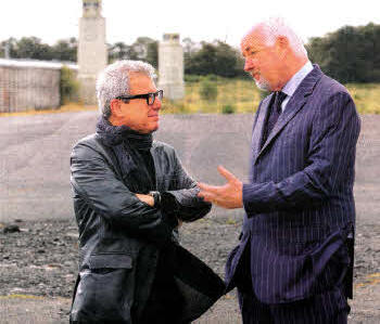 The new Chairman of the Maze/Long Kesh Development Terence Brannigan with architect Daniel Libeskind