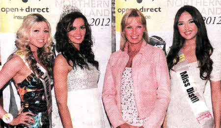 Miss Lisburn City Rebekah Wallace, Finola Guinnane, Alison Clarke and Miss Distil Ciara McStravick