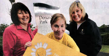 L-R; Siobhan Lynch, Mount Charles Group Commercial Director, Joanna Black, Corporate Fundraiser for Northern Ireland Cancer Fund for Children (NICFC), and lisburn resident Belinda Johnston, Mount Charles Group Regional Manager for Business and Industry.