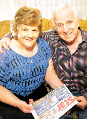 Oriel Gamble and her husband Stanley, from Ballymacash Road, pictured after Oriel was voted as the winner of the Star's 'Person To Be Proud Of' award. US0712521cd Picture: Cliff Donaldson