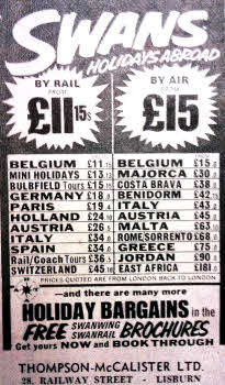 IF you were after a holiday in 1969 you could have snapped up a real bargain - flying to Belgium for a mere £15.
