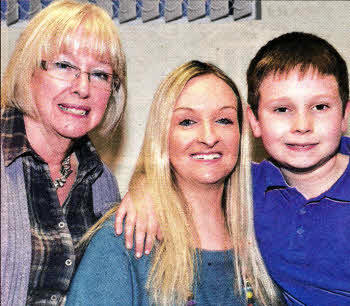 A FAMILY AFFAIR - Grandmother Heather Campbell, Mother Claire Cranston (Campbell) and son Jack Campbell who are all starring in The Sound of Music U51412.405PM Pic