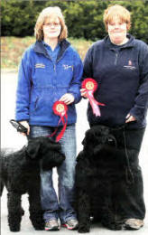Angela Willis with daughter Emma and their dogs George and Sev who were successful at Crufts. US1212-132A0