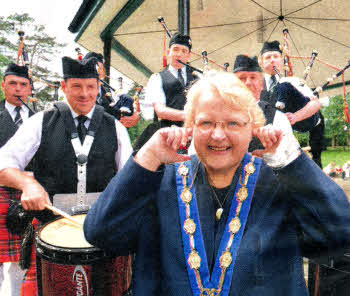 The Deputy Mayor, Councillor Margaret Tolerton at the Ulster-Scots themed Wallace Park Event