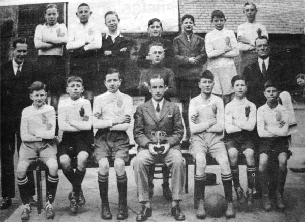 Hilden School football team final of Lisburn School Cup1936 -1937 