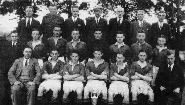 Lambeg Bleachers & Dyers, the winners of the IFA Junior Challenge Cup in the 1939/40 season.