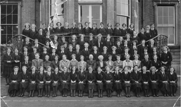 Class of '1955 at the Lisburn Technical School.