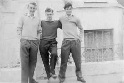 Photograph taken by Jim Ward, Eastbourne 1958 Billy (Beano) Hanna, Billy McCulloch, Billy Vogan